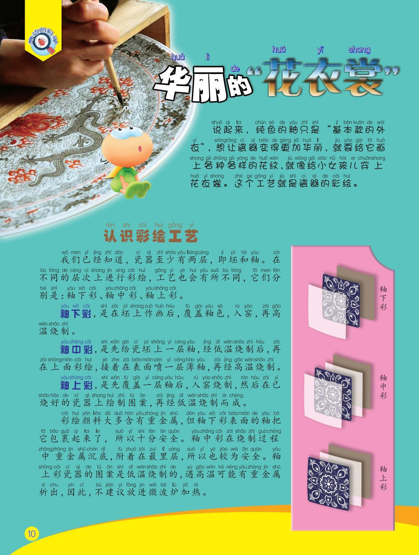 花衣裳,彩绘工艺,釉上彩