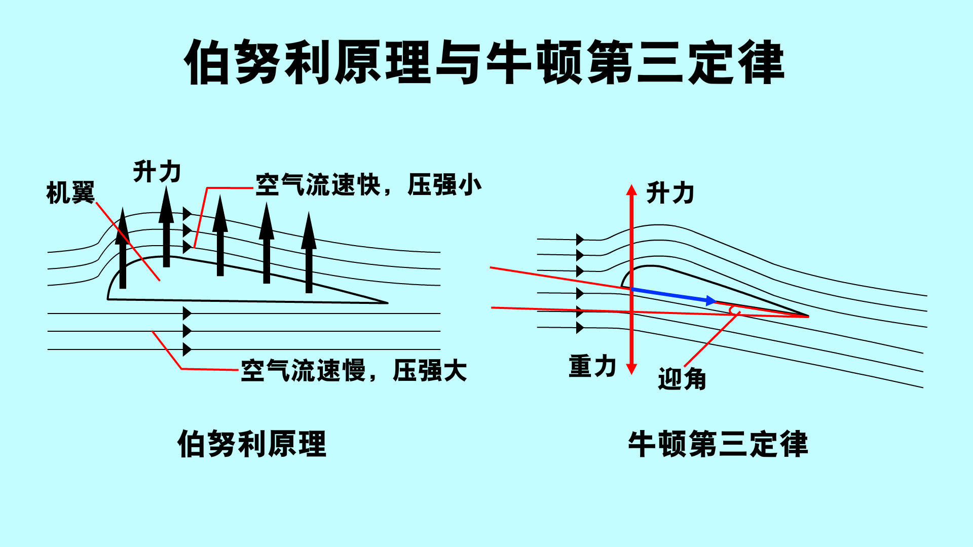 流体，机翼，牛顿第三定律